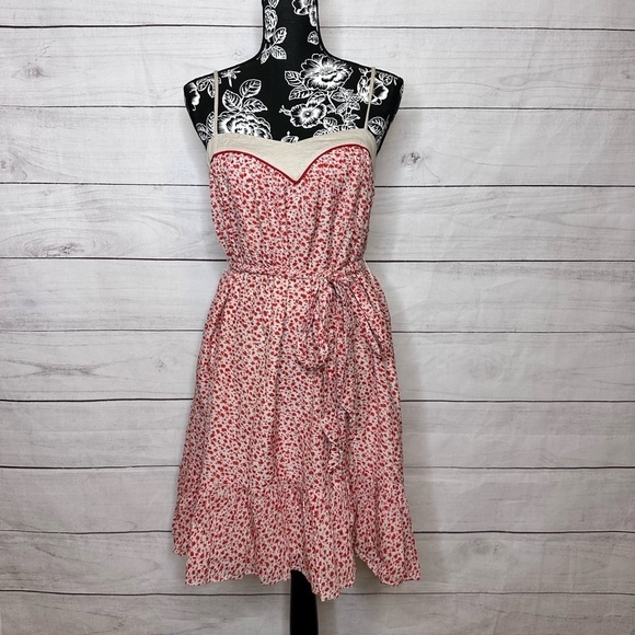 French Connection Dresses & Skirts - NWT French Connection Rooster Red Tabithas Tale Strappy Tie Dress Size 6